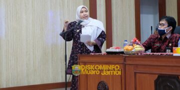 Bupati Masnah Hadiri Rapat Koordinasi Forum Persiapan Penilaian KKS Kab. Muaro Jambi