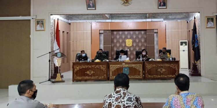 Dandim 0420/ Sarko Hadiri Rapat Koordinasi, Evaluasi Dan Perencanaan Penanganan Covid-19 Tahun 2021