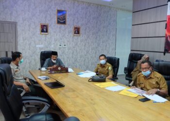 Sekda Muaro Jambi Ikuti Vidio Comference Antisipasi Karhutla Tahun 2021