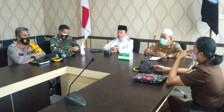 Dandim 0420/ Sarko Hadiri Rakor Tim Satuan Tugas Covid-19 Kabupaten Merangin