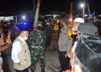 Bersama Bupati dan Kapolres, Dandim 0420/Sarko Tinjau Posko Batas