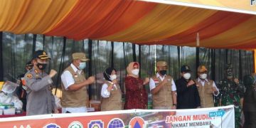 Wakili Dandim, Pabung Kodim 0420/Sarko Hadiri Kunker Plt Gubernur Jambi Di Pos Penyekatan