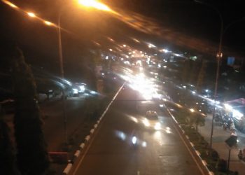Begini Suasana Malam H+3 Lebaran Di Jalan Lintas Sumatera Kota Bangko
