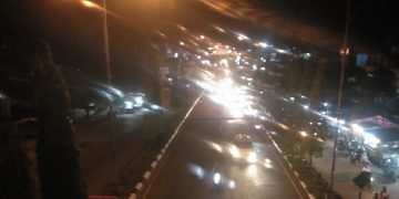 Begini Suasana Malam H+3 Lebaran Di Jalan Lintas Sumatera Kota Bangko