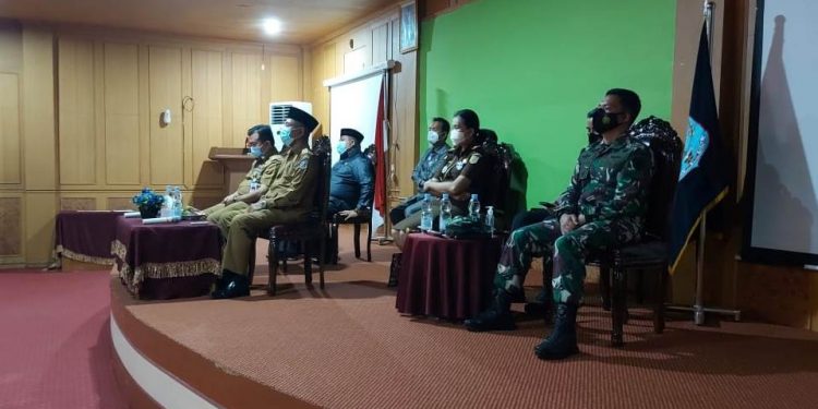 Antisipasi Lonjakan Covid-19 Pasca Lebaran, Dandim 0420/Sarko Hadiri Rakor Bersama Presiden Secara Virtual