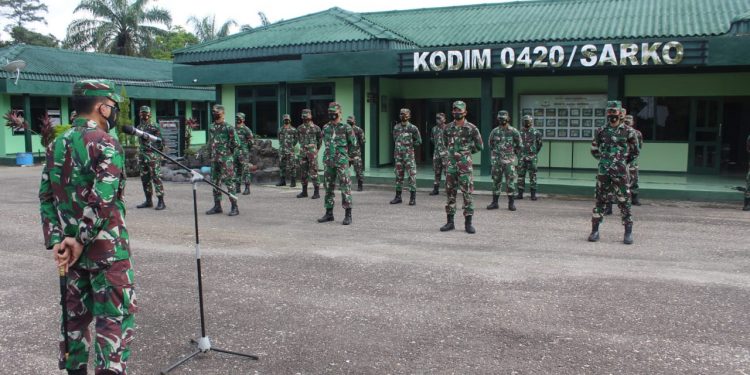 23 Prajurit Tamtama Prabinsa, Dilepas  Dandim 0420/Sarko Menuju Kesatuan Barunya