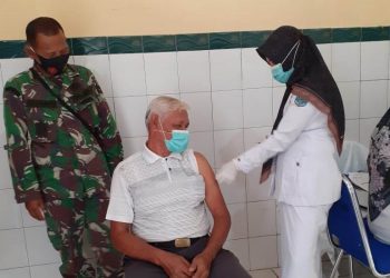 Kodim 0420/Sarko Gelar Vaksinasi Covid 19 Bagi Purnawirawan TNI-AD