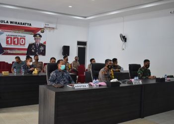 Dandim 0420/Sarko Hadiri Peluncuran Hotline 110 Oleh Panglima TNI Dan Kapolri Secara Virtual