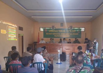 Dandim 0420/Sarko Sosialisasikan Pelaksanaan TMMD Ke-111 Di Desa Bukit Beringin