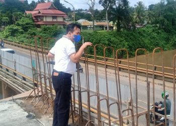 Bupati H. Al Haris Tinjau Progres Jembatan Merangin 2