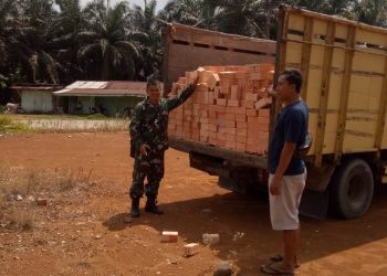 Menjelang Pra TMMD Ke 111 Kodim 0420/Sarko Material Bangunan Sudah Berdatangan