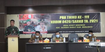 Dandim 0420/Sarko Paparkan Rencana Pra TMMD Ke 111 Tahun 2021