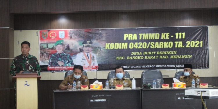 Dandim 0420/Sarko Paparkan Rencana Pra TMMD Ke 111 Tahun 2021