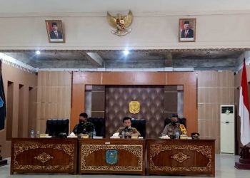 Dandim 0420/Sarko Hadiri Rapat Perkembangan  Covid-19 Pasca Lebaran