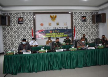Rakornis TMMD Ke-111, Korem 042/Gapu Gelar Vicon Bersama Waaster Kasad
