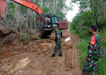 Hari Pertama Pra TMMD Ke-111 Kodim 0420/Sarko, Alat Berat Sudah Beroperasi