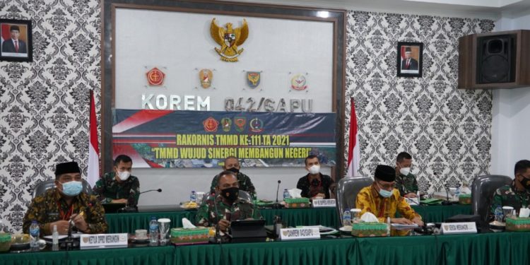 Dandim 0420/Sarko Paparkan Kesiapan TMMD Ke -111 Tahun  2021