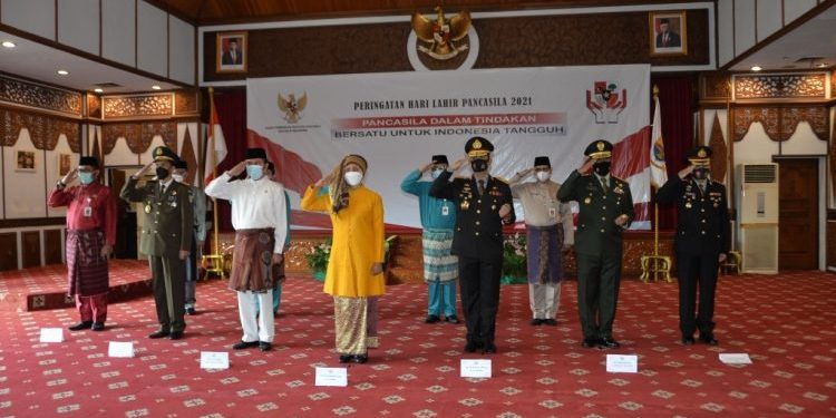 Pj. Gubernur Jambi Ikuti Rapat Virtual Peringati Hari Lahir Pancasila