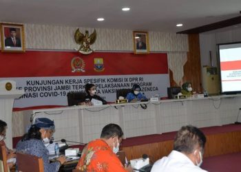 Pj Gubernur Jambi Sambut Komisi IX DPR RI ke Provinsi Jambi Terkait Pelaksanaan Program Vaksinasi Covid-19