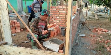 Hari Keenam Pra TMMD Ke 111 Kodim 0420/Sarko, MCK Dan Tempat Wudhu Musholla Mulai Dibangun