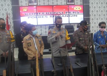 Polres Merangin Beserta Polsek Berhasil Mengamankan Ratusan Senjata Api Rakitan 