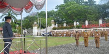 Pimpin Apel Perdana,  Pj Sekda Merangin Minta ASN Patuhi Prokes Cegah  Covid-19