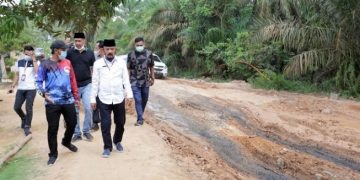 Kadis PUPR Provinsi Jambi Tinjau Kerusakan Jalan di Sungai Bahar