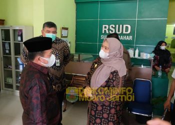 Bupati Masnah Sambut Kunker Gubernur Al Haris Tinjau RSUD Kec. Sungai Bahar