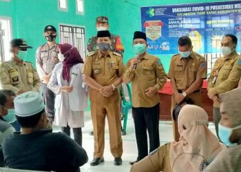 H. Mashuri Targetkan Dua Pekan 11 Ribu Warga Merangin Sudah Di Vaksinasi Covid-19