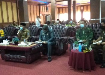 Dandim 0420/Sarko Hadiri Rapat Evaluasi PPKM Level 4 di Merangin 