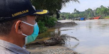 Pantau Kondisi Jalan Yang Putus, H Mashuri :  Putusnya Jalan Akibat PETI