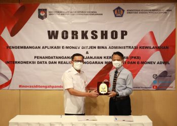 Ditjen Bina Adwil Tandatangani PKS Interkoneksi Data Monsakti ke E-Monev Dengan Ditjen Ditjen Perbendaharaan