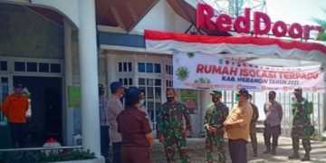 Dandim 0420/Sarko Sambut Kunjungan Danrem 042/Garuda Putih Pantau Tempat Isolasi Terpadu