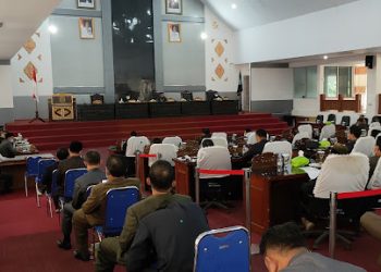 DPRD Merangin Gelar Rapat Paripurna  Dengarkan Penyampaian Bupati H. Mashuri Tentang KUPA dan Perubahan-PPAS 2021
