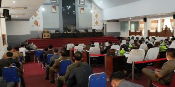 DPRD Merangin Gelar Rapat Paripurna  Dengarkan Penyampaian Bupati H. Mashuri Tentang KUPA dan Perubahan-PPAS 2021