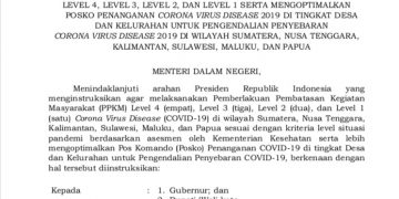 PPKM Diperpanjang, 10 Kabupaten/Kota Di Provinsi Jambi Level 2 dan 1 Kota Jambi Level 3