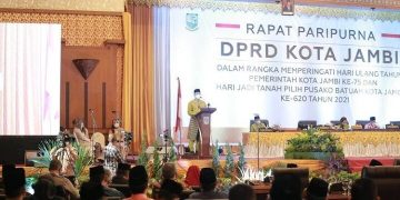 DPRD Kota Rapat Paripurna HUT Pemkot Jambi ke-75 Berjalan Lancar
