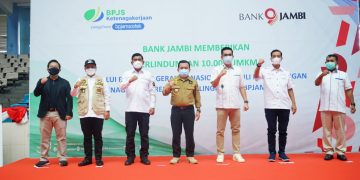 Hadiri Vaksin BPJS Ketenagakerjaan, Al Haris Tegaskan Komitmen Bersama Tekan Kasus Covid 19 di Jambi