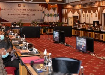 Gubernur Al Haris Mendapat Apresiasi Dari Mendagri Atas Penanganan Covid-19 di Jambi.