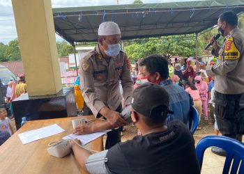 Polsek Lembah Masurai Gelar Vaksinasi Masal Untuk Masyarakat