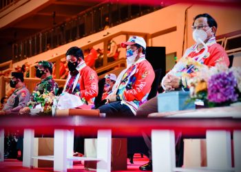 Mendagri Bersama Menteri Lainnya, Dampingi Presiden Buka PON XX 2021 Papua 