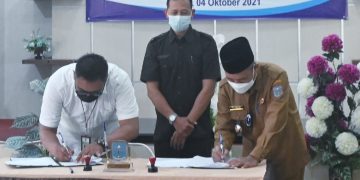 Bupati Merangin Tandatangani MoU dengan KPKNL Jambi Terkait Barang Milik Daerah