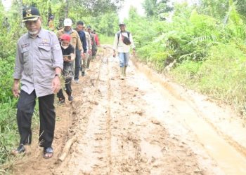 Bupati Merangin  Pantau Kondisi Jalan Yang Rusak Menuju Tiga Desa di Jangkat