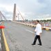 Presiden Jokowi Resmikan Jembatan Sei Alalak, Struktur Unik Cable Stayed Melengkung Asimetrik
