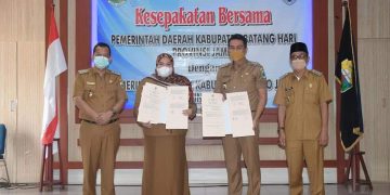 Percepat Peningkatan Kesejahteraan masyarakat, Pemkab Batanghari Jalin Kerjasama dengan Muarojambi