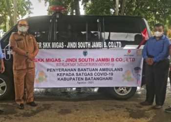 Batanghari Terima Bantuan Ambulans dari SKK Migas untuk Penanganan Covid-19