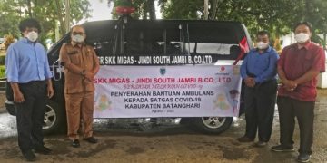 Batanghari Terima Bantuan Ambulans dari SKK Migas untuk Penanganan Covid-19