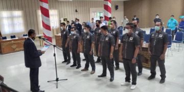 Melantik Pengurus PWI Merangin,  Ini Pesan Ketua PWI Provinsi Jambi