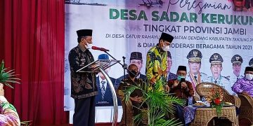 Wagub Jambi Resmikan Desa Catur Rahayu Sebagai Desa Sadar Kerukunan 2021