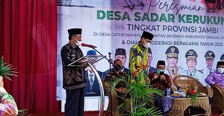 Wagub Jambi Resmikan Desa Catur Rahayu Sebagai Desa Sadar Kerukunan 2021
